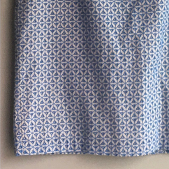 TALBOTS blue/white embroidery cut-out mini - Picture 2 of 6